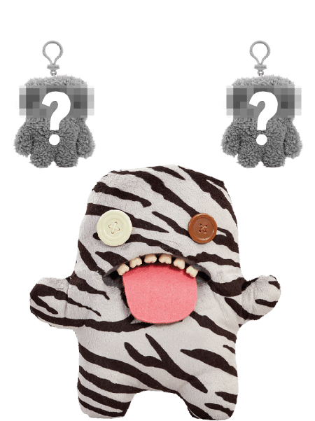 Monster: Oogah Boogah Grey Zebra & Keyring Pack